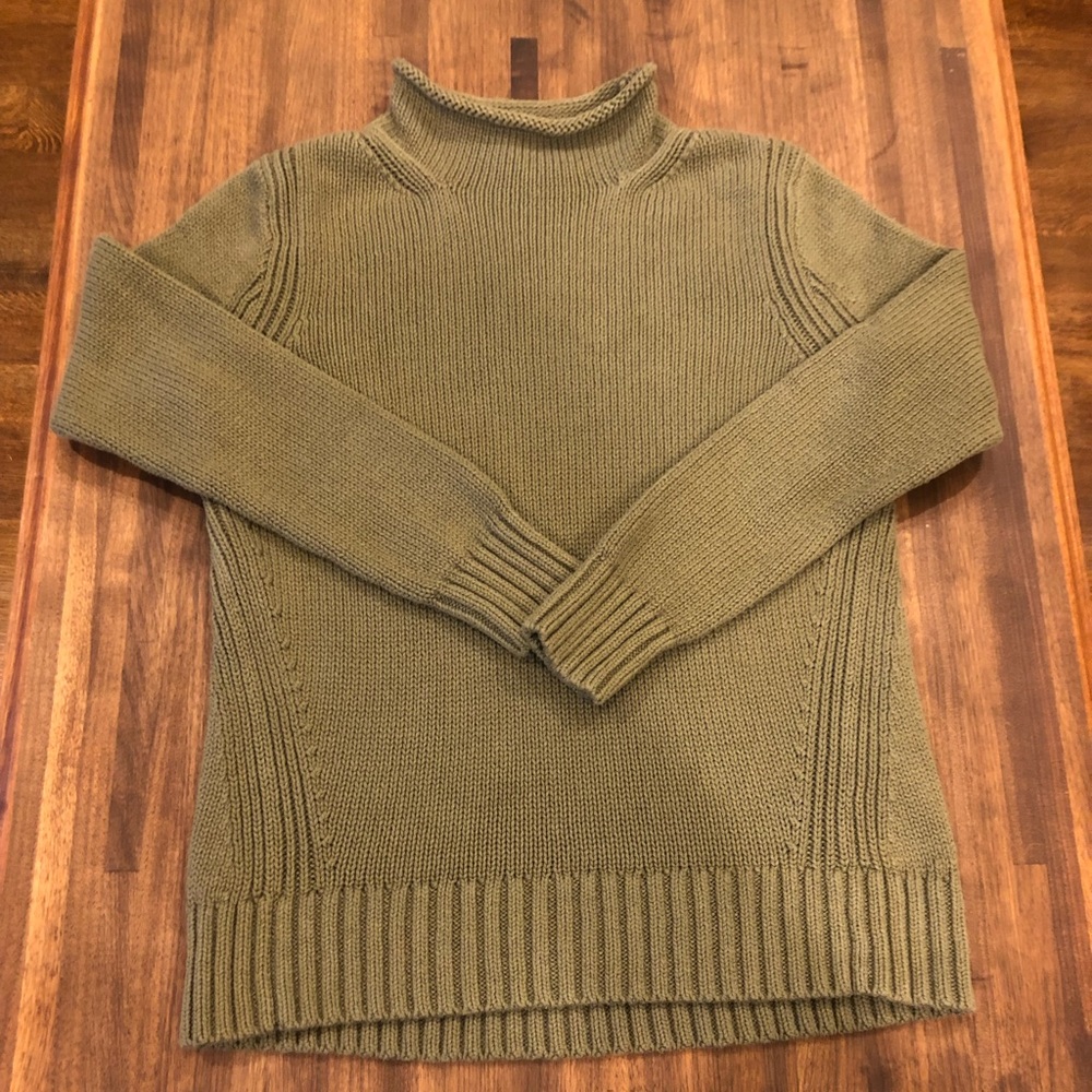 J Crew 100% Cotton Roll Neck Sweater
